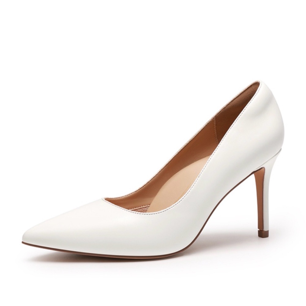 Dream Pairs White Pointed Toe Stiletto Pumps